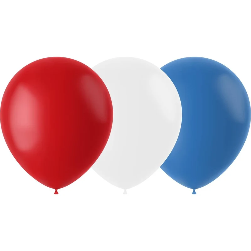 Rood Wit Blauwe Ballonnen 23cm 50st