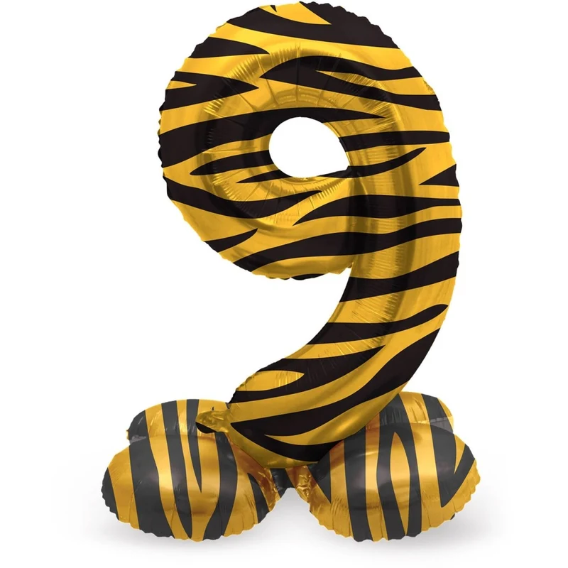 9 Jaar Folie Ballon Tiger Chic Leeg 41cm