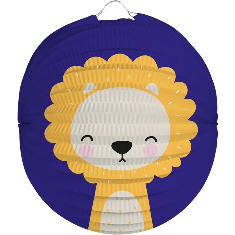 Leeuw Lampion Gekleurd 22cm