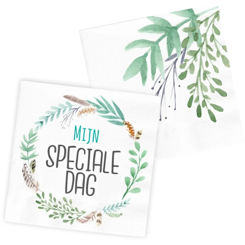 Gekleurde Servetten Mijn Speciale Dag 33cm 20st