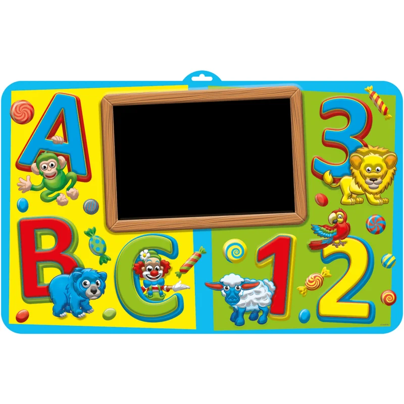 Gekleurd Deurbord Abc En Cijfers Beschrijfbaar 53cm