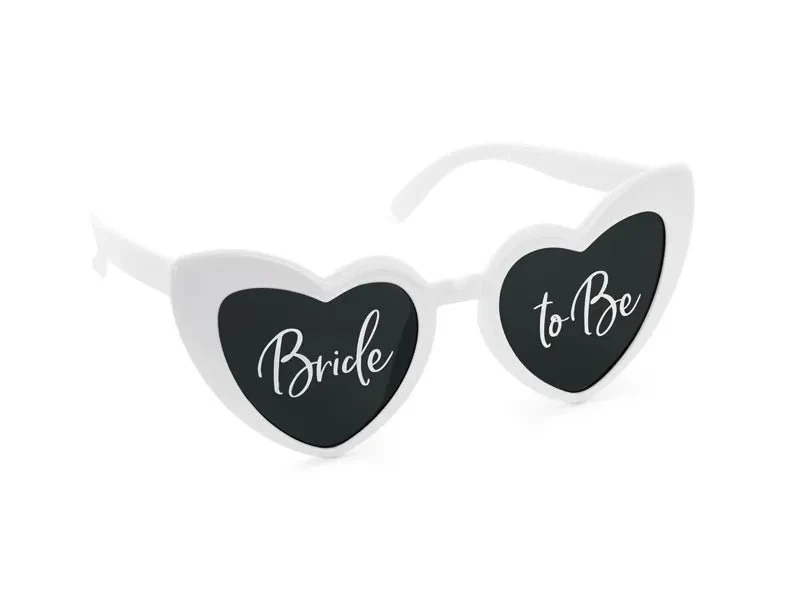 Hartjes Bril Wit Bride To Be 14,8cm