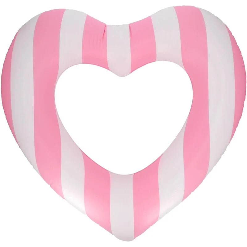 Hart Photobooth Frame Wit Roze Gestreept 75cm