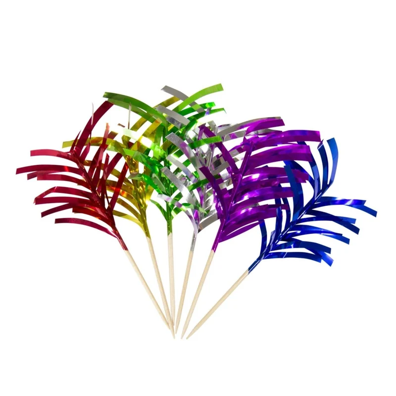 Gekleurde Cocktailprikkers Palm 10cm 10st