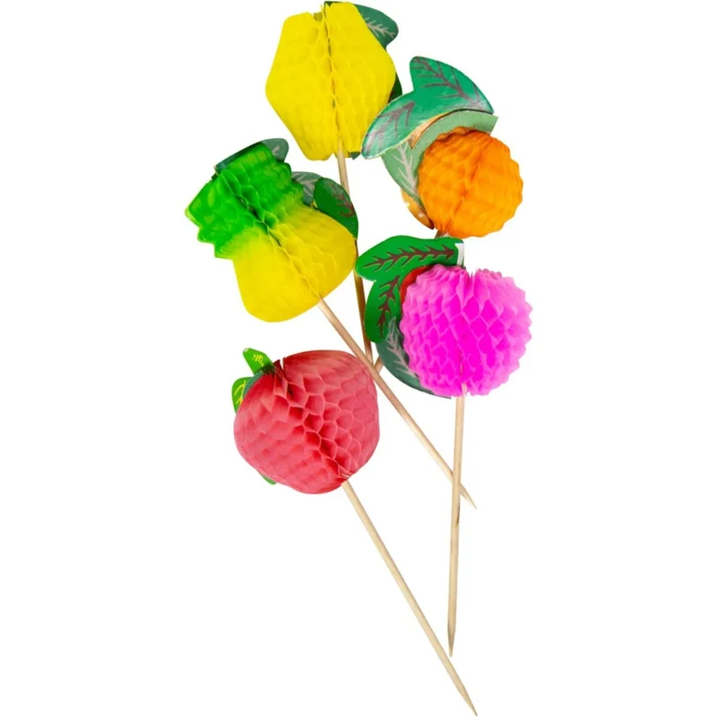 Fruit Cocktailprikkers Gekleurd 10cm 10st