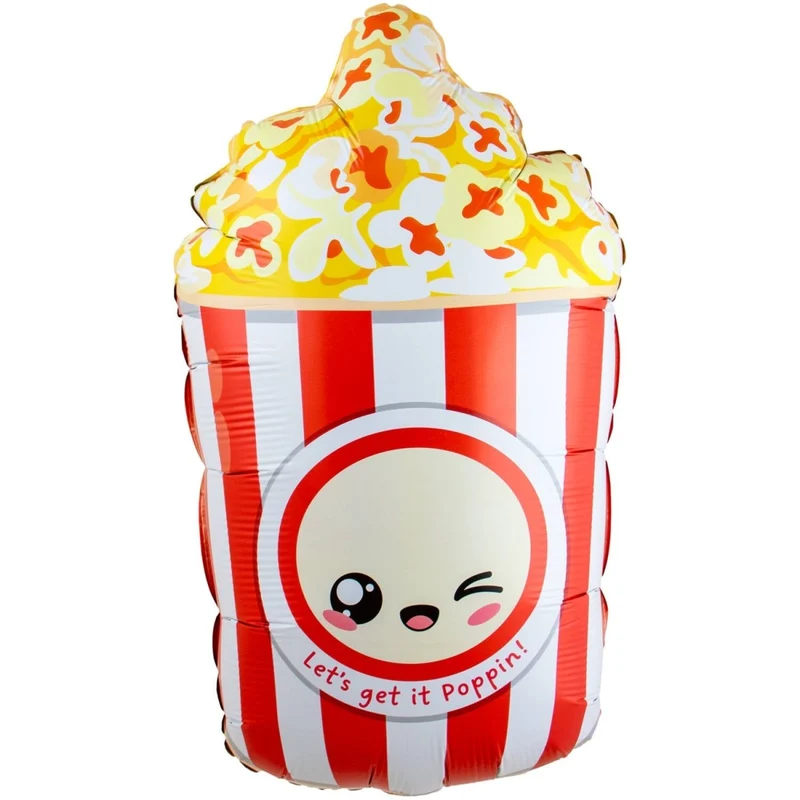 Kawaii Folie Ballon Popcorn Leeg 60cm