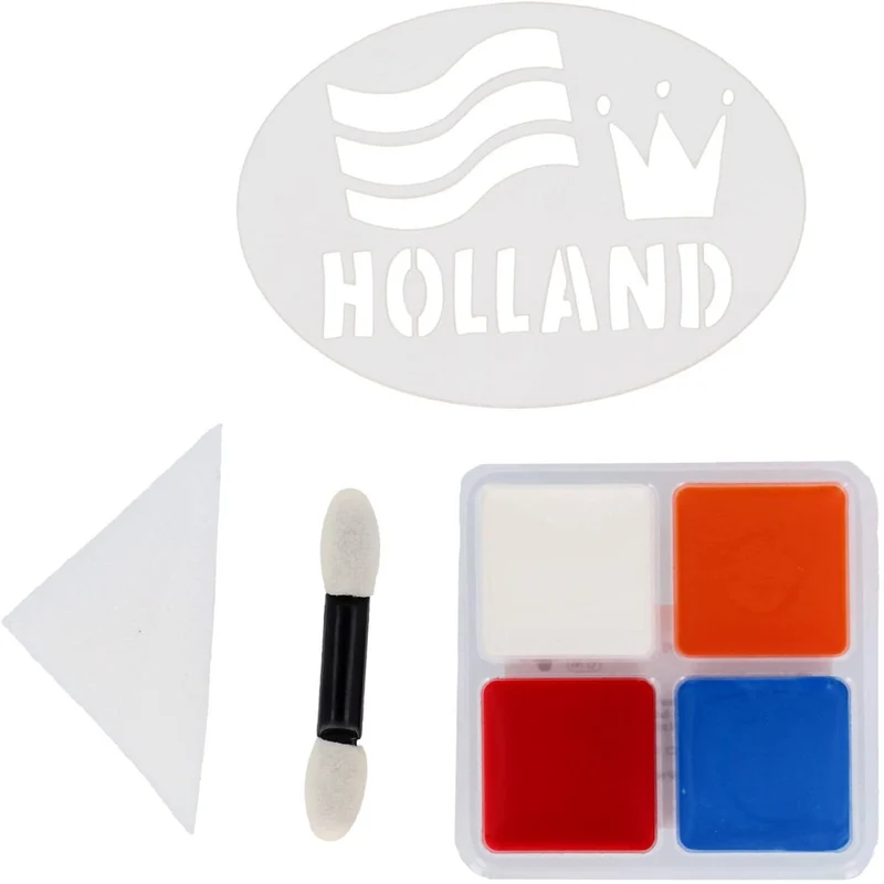 Rood Wit Blauwe Schminkset Oranje Holland