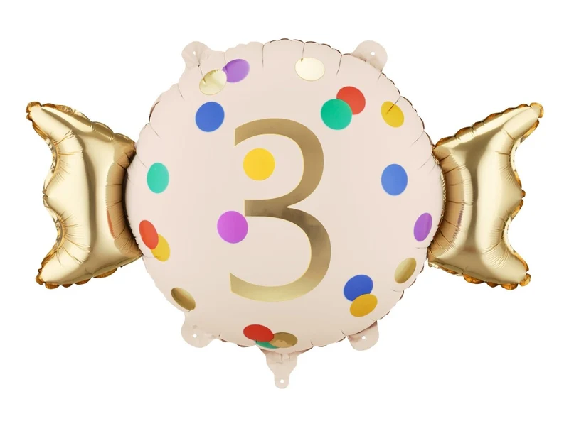 3 Jaar Helium Ballon Snoep Leeg 61cm