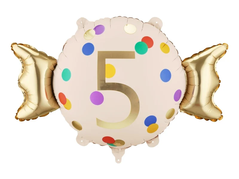 5 Jaar Folie Ballon Snoep Leeg 61cm