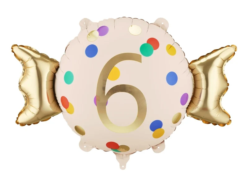 6 Jaar Folie Ballon Snoep Leeg 61cm