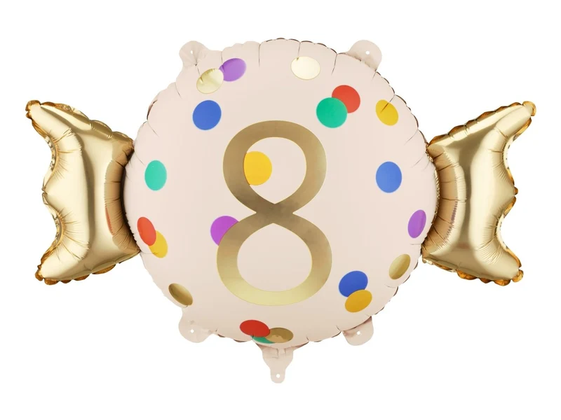 8 Jaar Folie Ballon Snoep Leeg 61cm