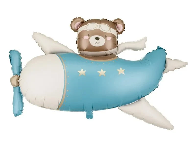 Beer Folie Ballon Blauw Wit Ln Het Vliegtuig Leeg 94cm