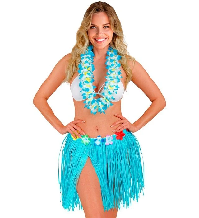 Hawaii Rok Blauw Bloemen