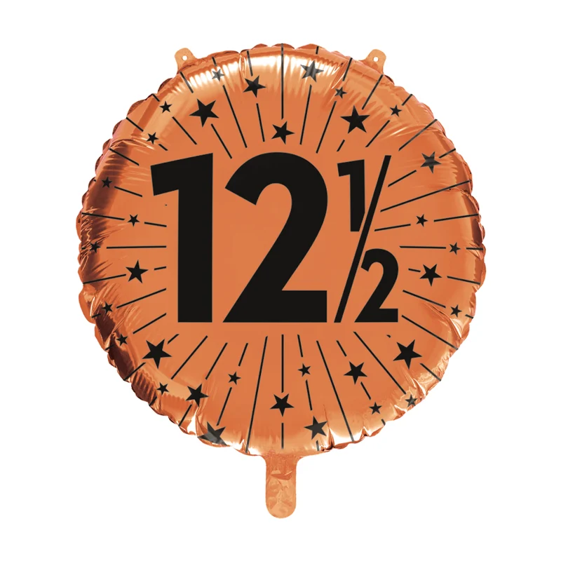 12,5 Jaar Helium Ballon Koper Leeg 45cm