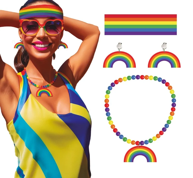 Regenboog Accessoireset 3 delig