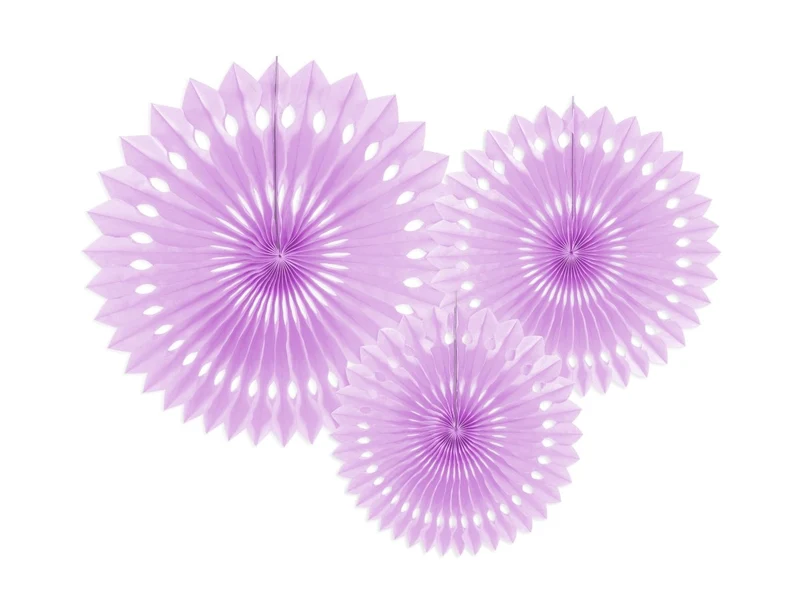 Lavendel Papieren Waaiers 20cm 3st