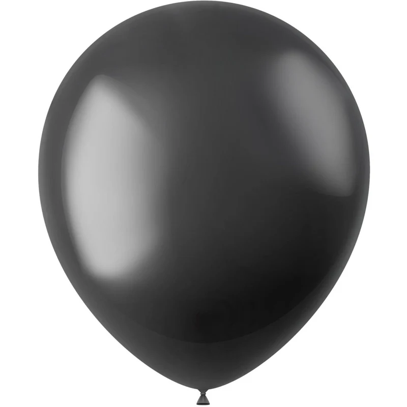 Zwarte Ballonnen Metallic Onyx Black 33cm 10st