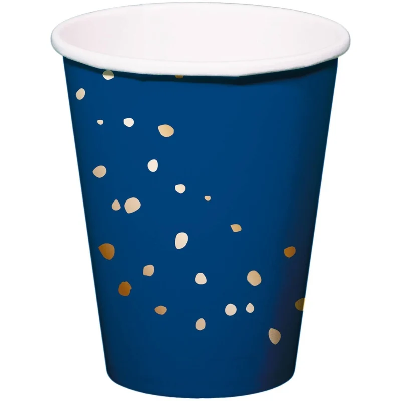 Blauw Gouden Bekers Elegant True Blue 250ml 8st