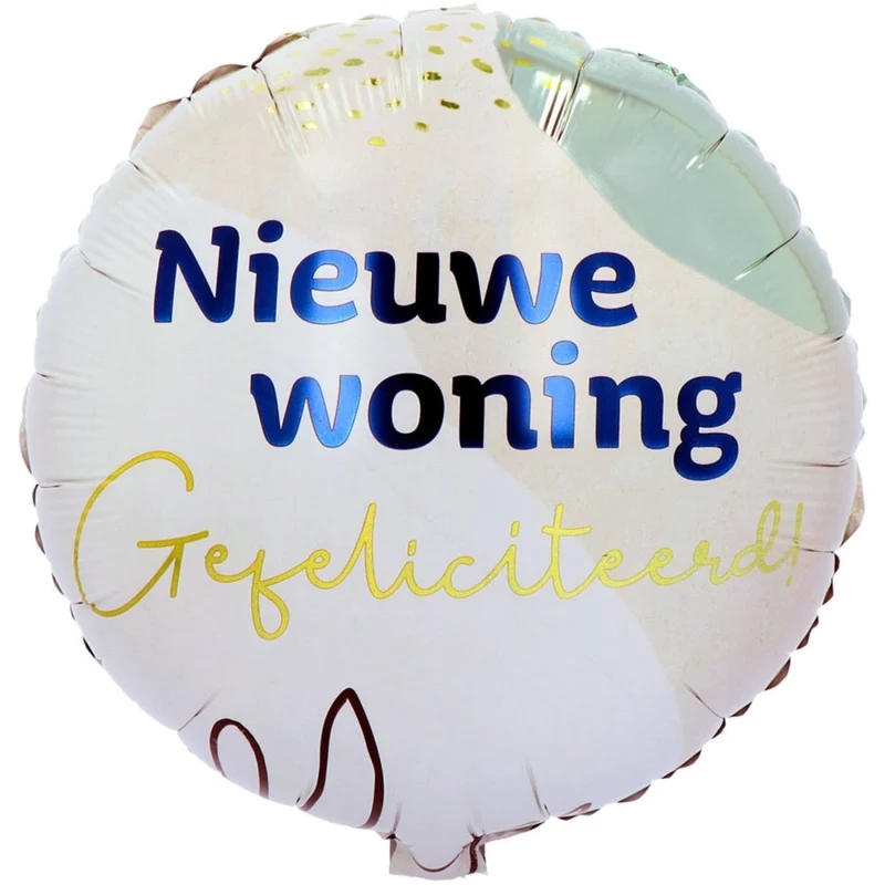 Nieuwe Woning Folie Ballon Gefeliciteerd Leeg 45cm