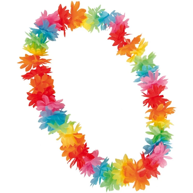 Gekleurde Hawaii Krans Polyester 51cm