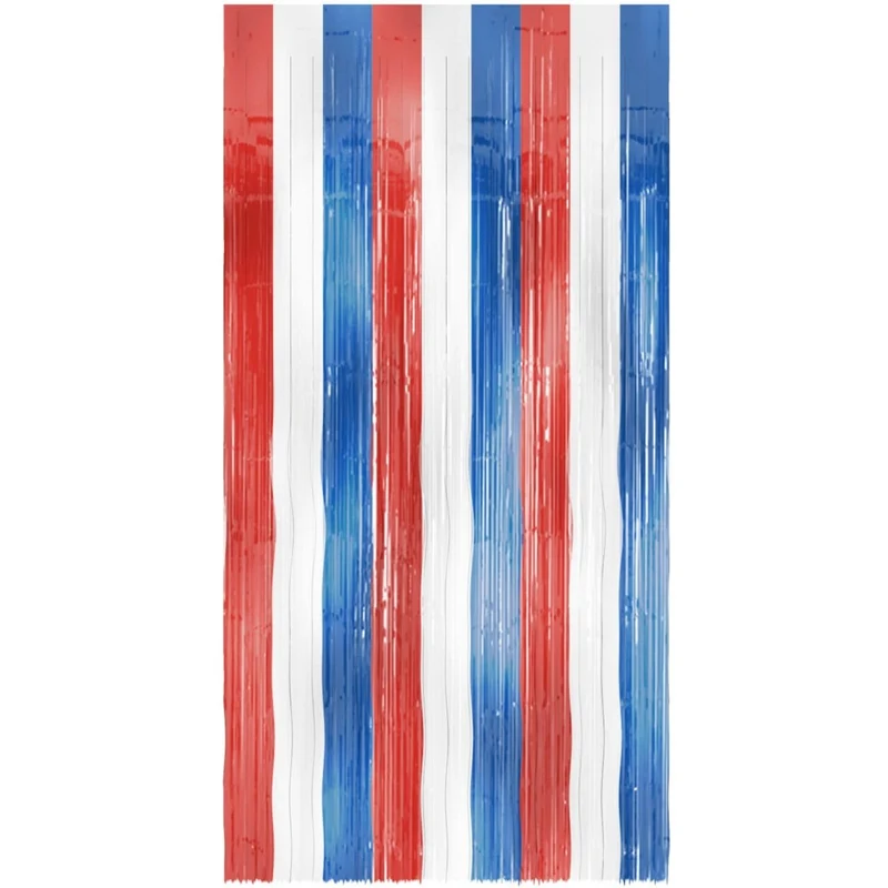 Rood Wit Blauwe Deurgordijn Folie 2m