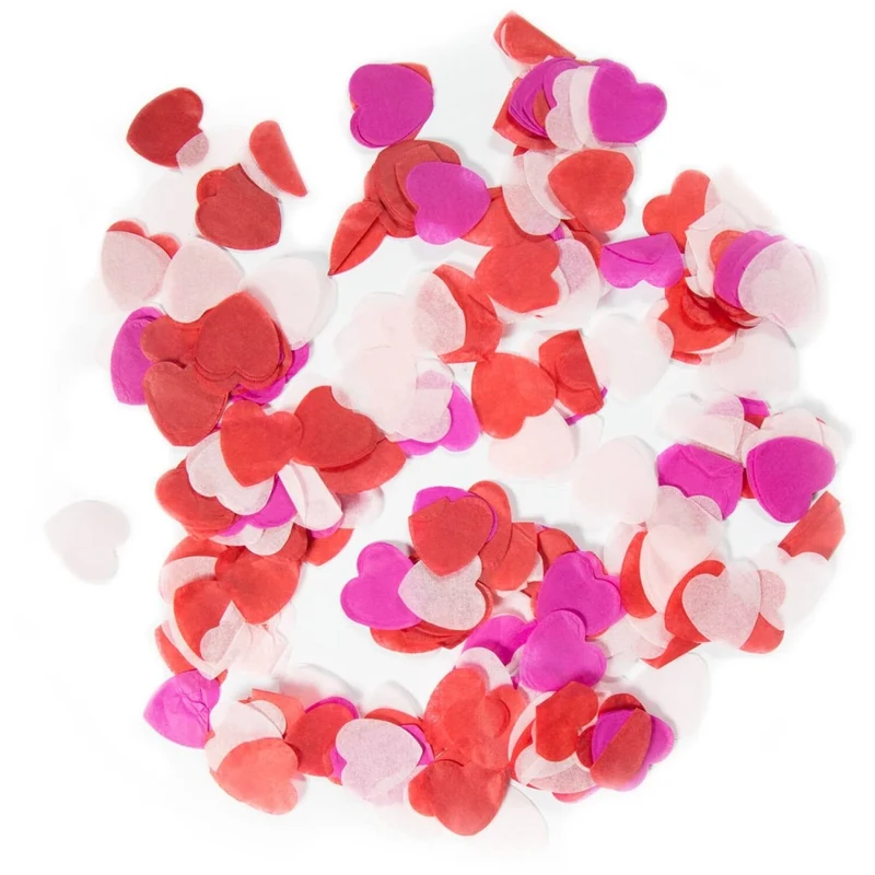 Hartjes Confetti Rood Roze Wit 2,5Cm 14gr