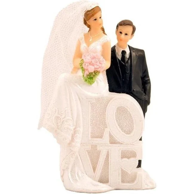 Bruiloft Taarttopper Koppel Love 11cm