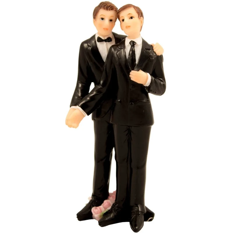 Bruiloft Taarttopper Homo Koppel 11cm