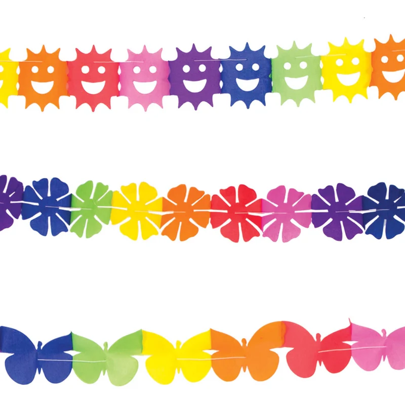Gekleurde Slinger Papier Set 2m 3 delig