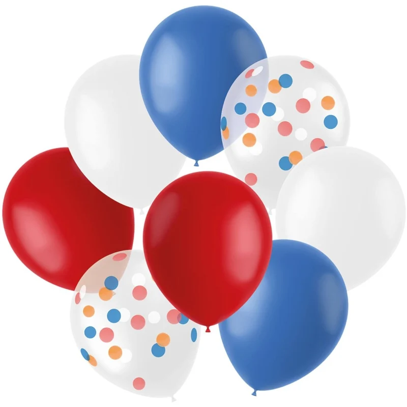Rood Wit Blauwe Ballonnen Latex 30cm 8st