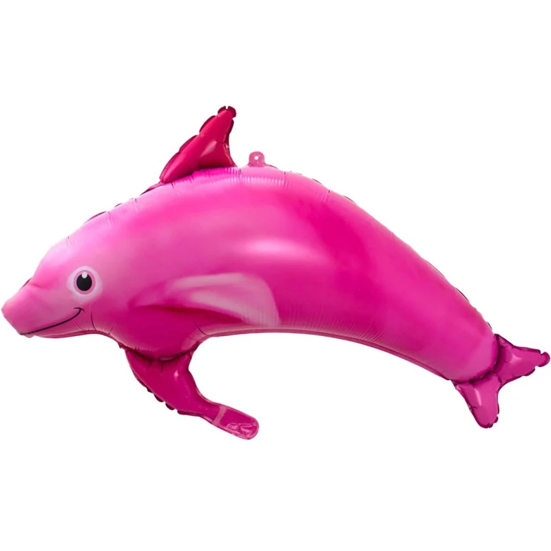 Roze Folie Ballon Dolfijn Leeg 99cm