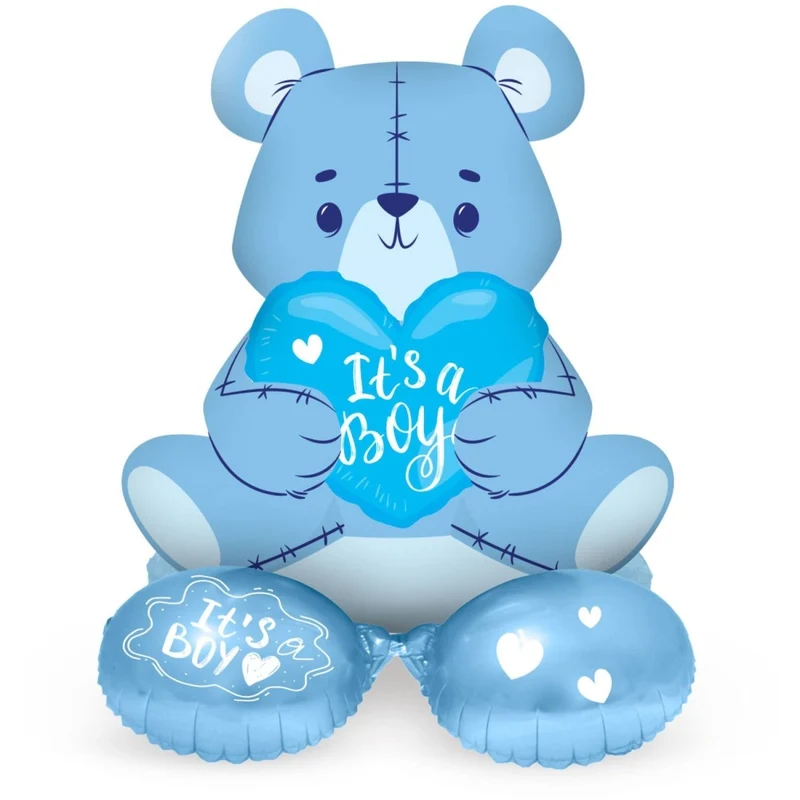 Geboorte Folie Ballon Blauw Beer It'S A Boy 61cm