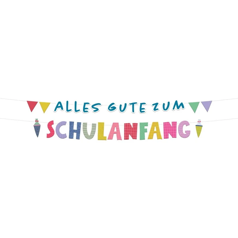Gekleurde Slinger Alles Gute Zum Schulanfang 1,5m 2 delig