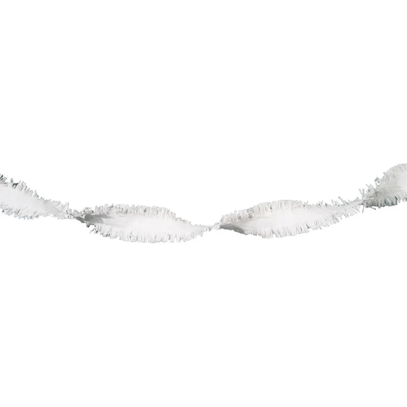 Witte Slinger Crepe Papier 6m