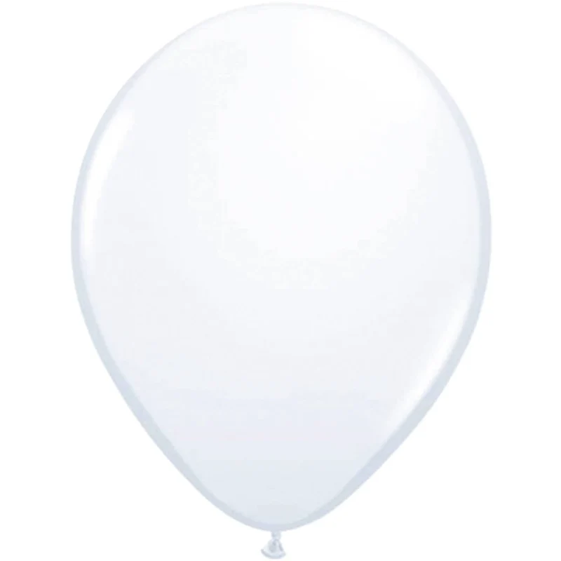 Witte Ballonnen Metallic Basic 30cm 10st