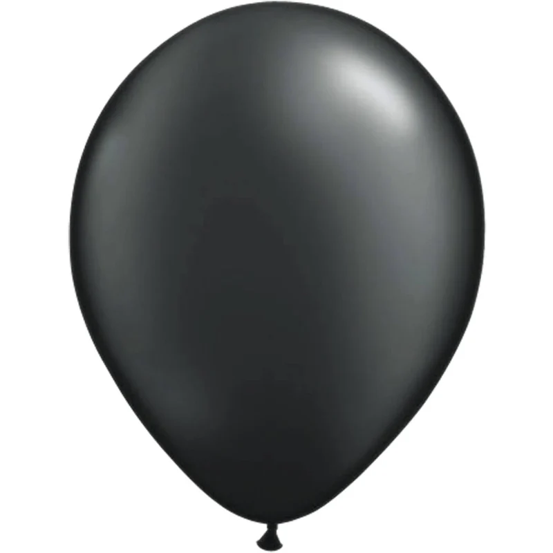 Zwarte Ballonnen Metallic Basic 30cm 10st