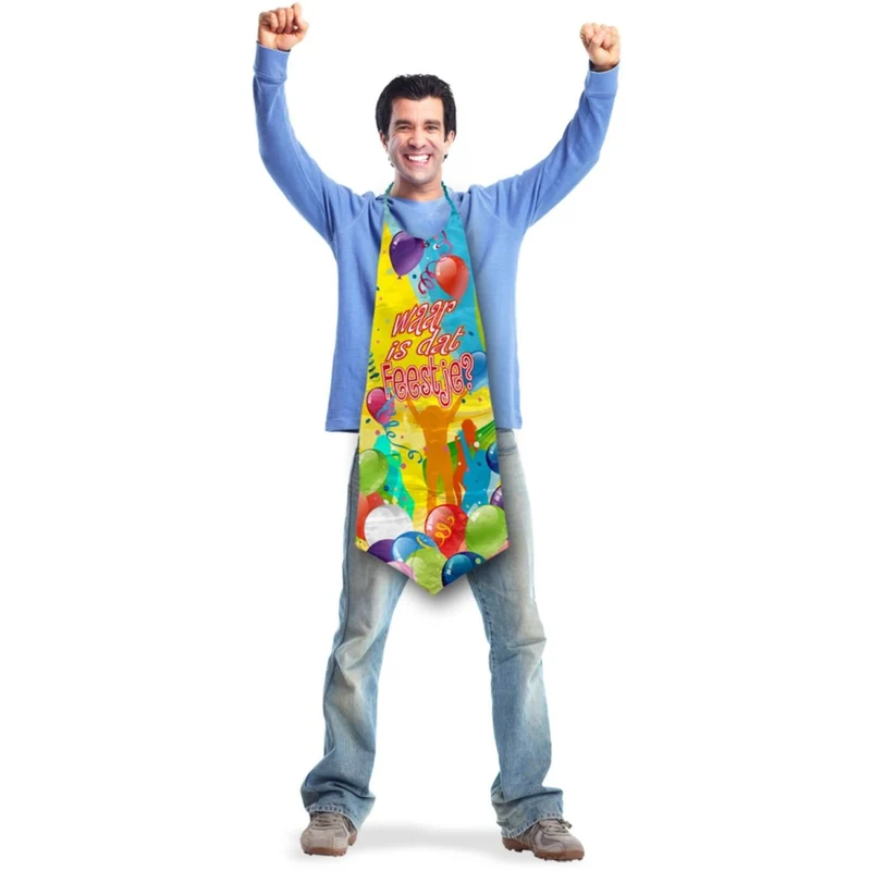 Gekleurde Stropdas Xxl Waar Is Dat Feestje? 50cm