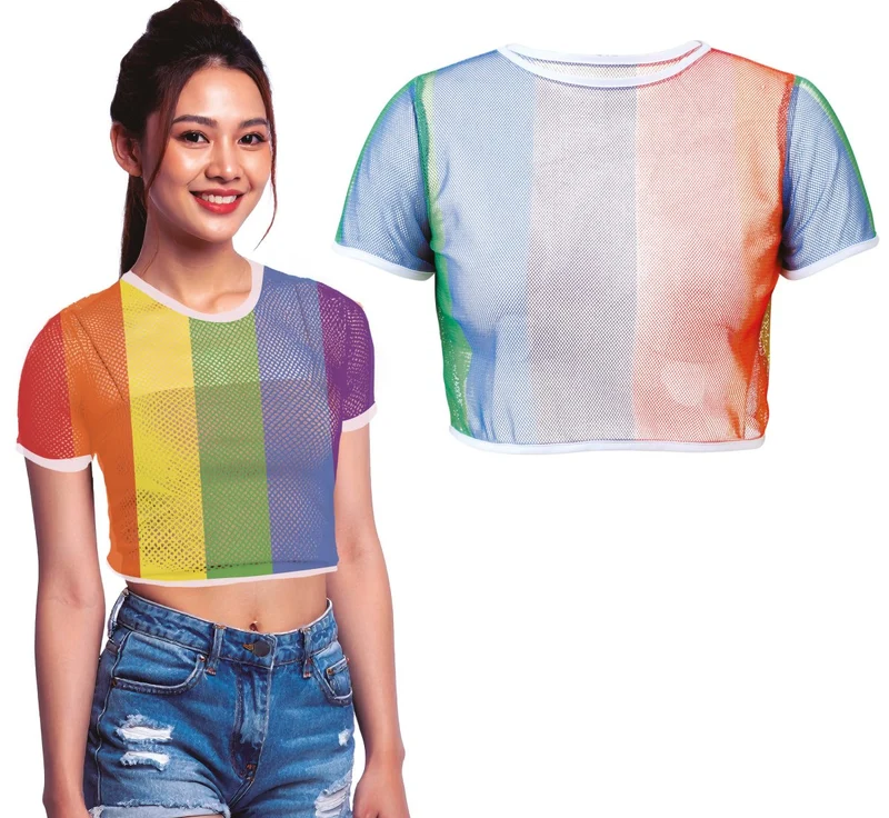 Regenboog Shirt Mesh