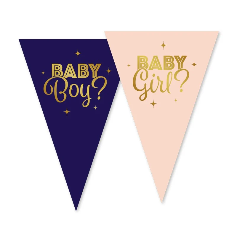 Gender Reveal Slinger Blauw Roze 10m