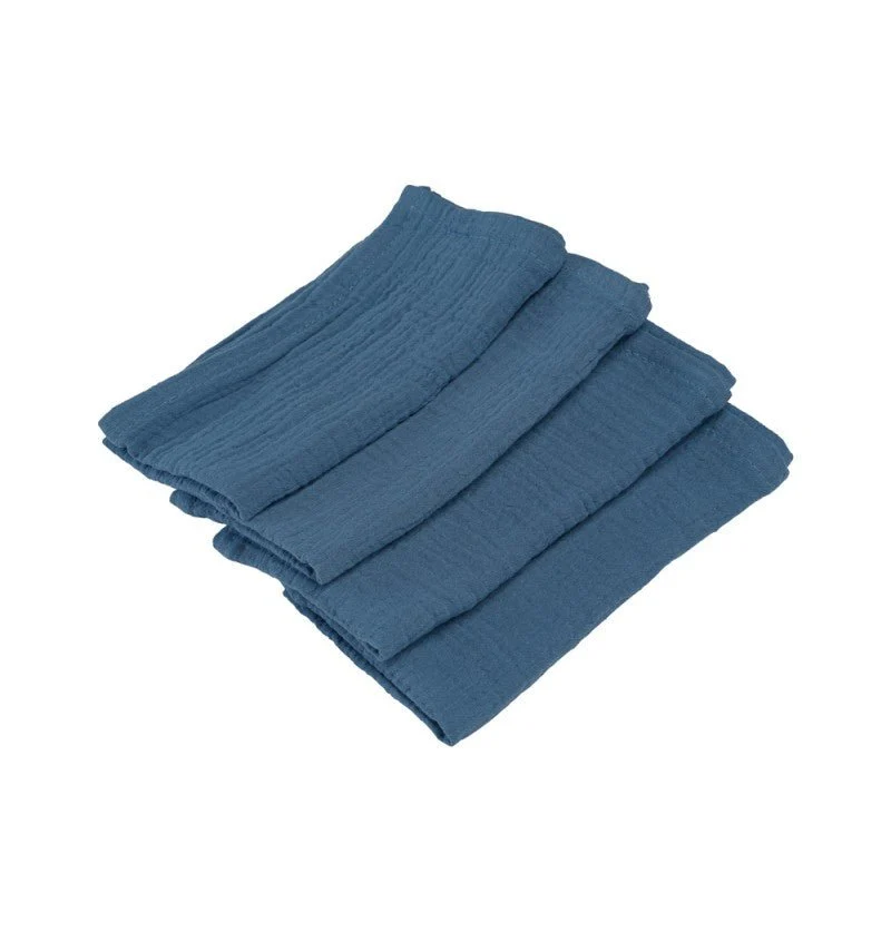 Donkerblauwe Servetten Katoen 40cm 4st
