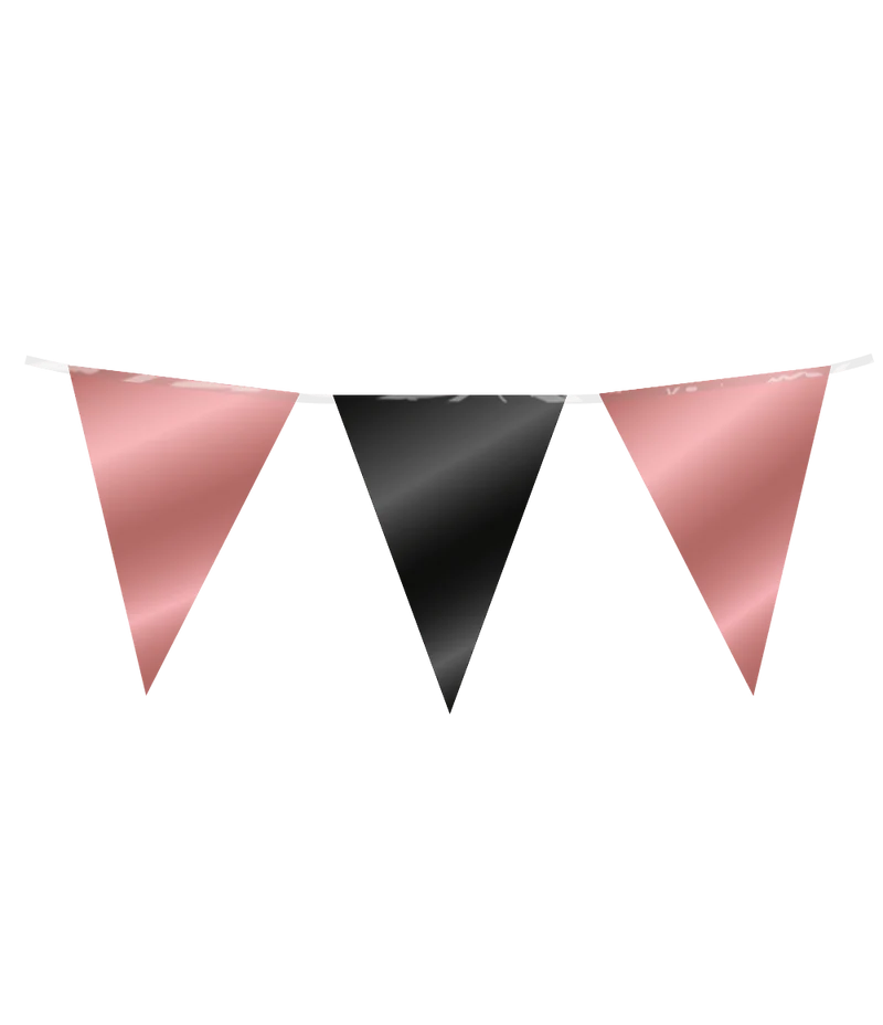 Rose Goud Zwarte Slinger Folie 10m