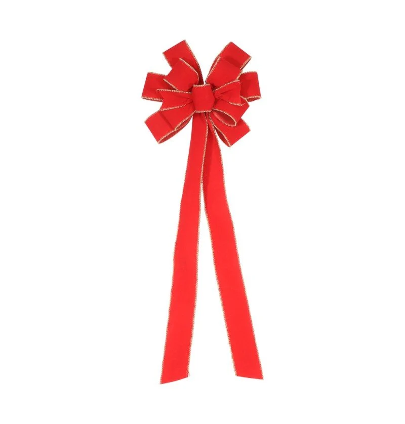 Rood Gouden Strik Velvet 78cm