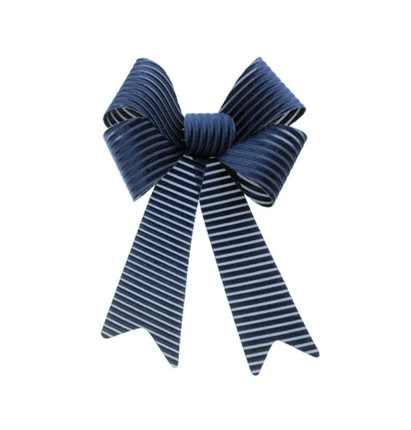 Donkerblauwe Strik Velvet 39cm