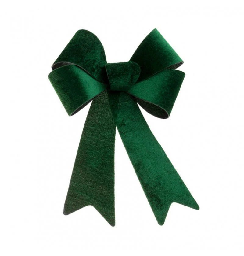 Donkergroene Strik Velvet 51cm