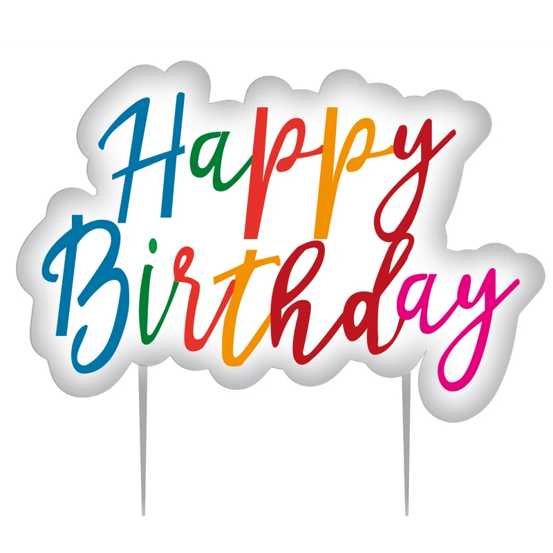 Happy Birthday Kaars Gekleurd