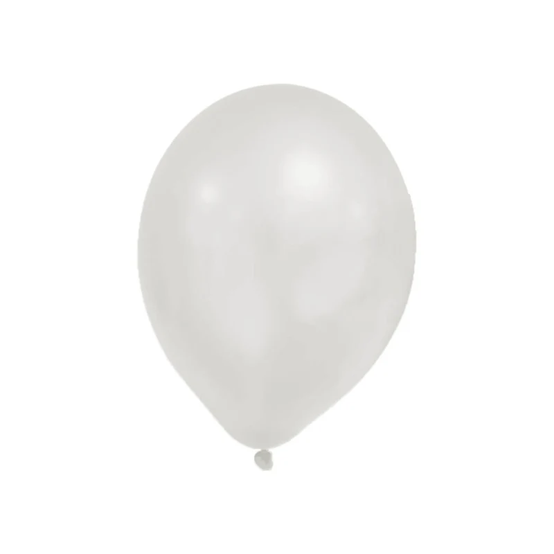 Party Ballonnen Metallic Pastel Wit 8st