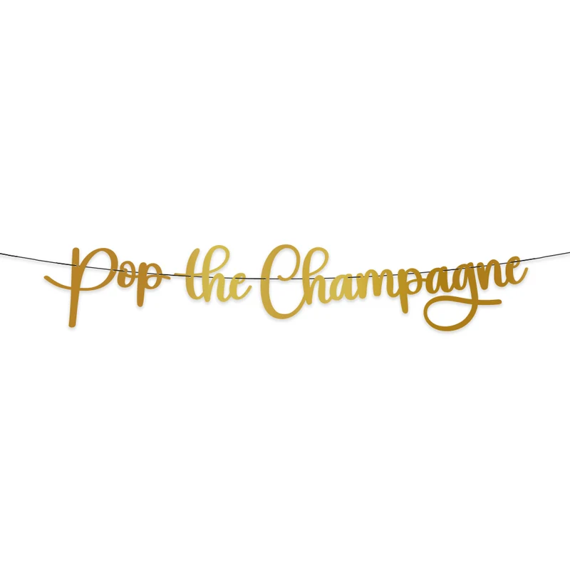 Pop The Champagne Slinger Zwart Goud
