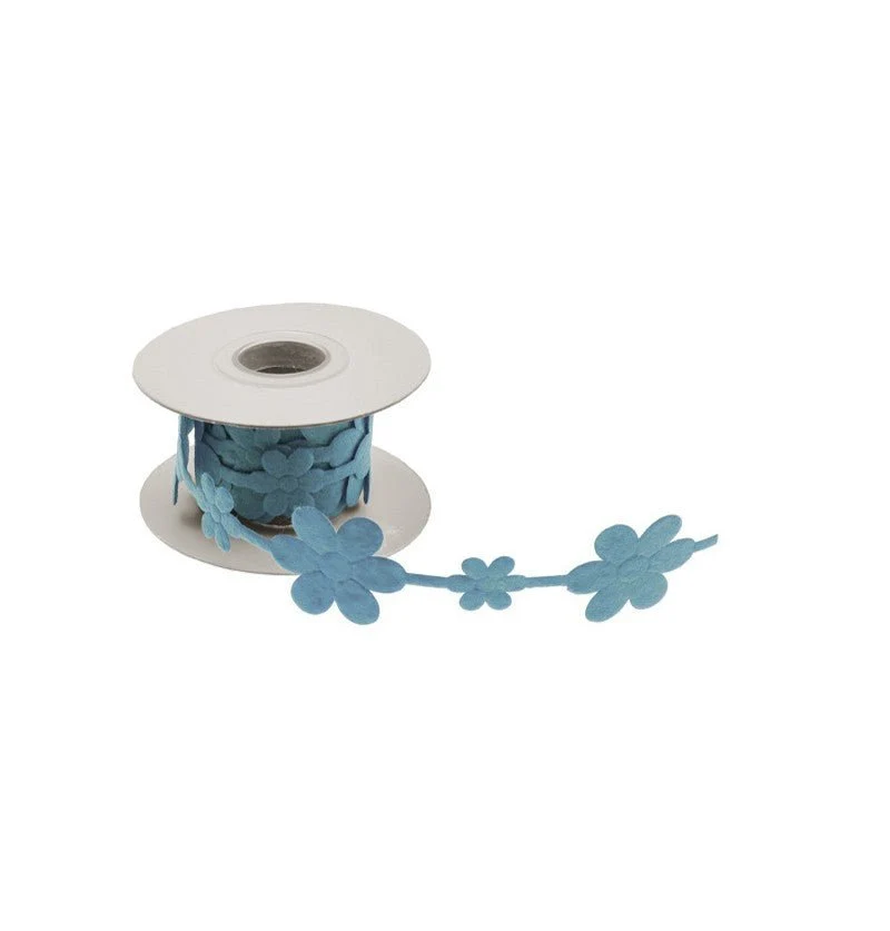 Bloemen Lint Turquoise 2m