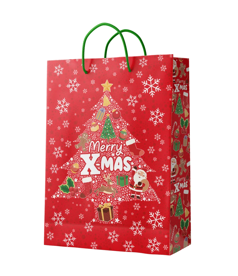 Kerst Cadeautasje Rood Kerstfiguren Xl 71cm