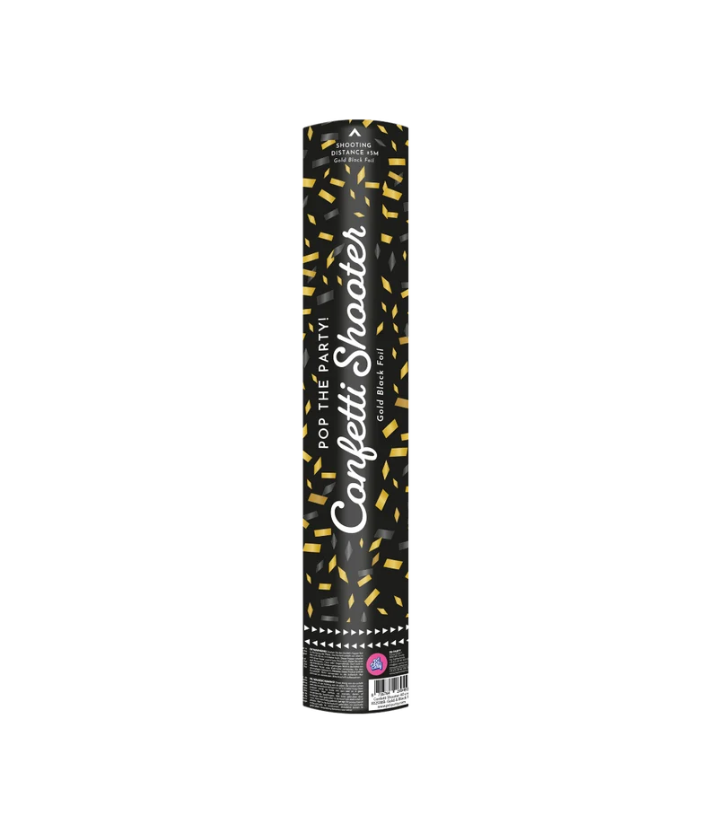 Goud Zwarte Confetti Kanon Folie Snippers 40cm